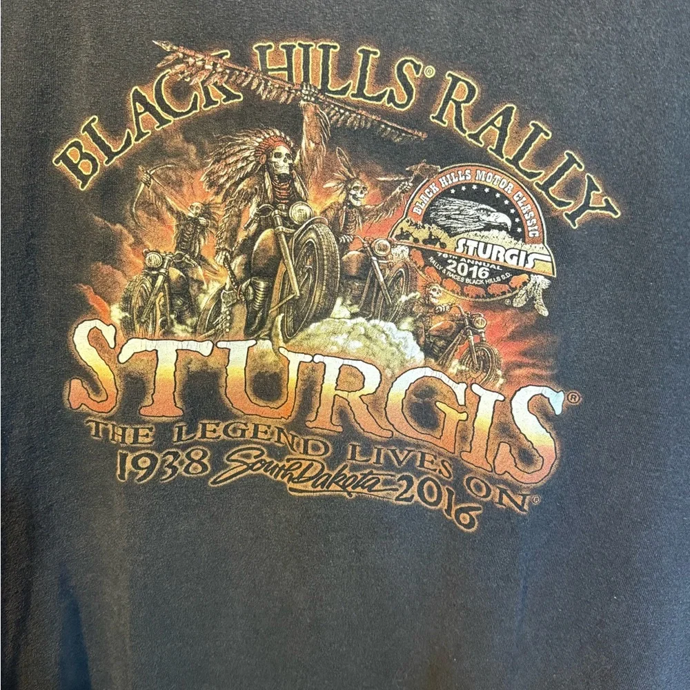 Sturgis Black Hills Rally 2016 Graphic Tee XL - Picture 2 of 4